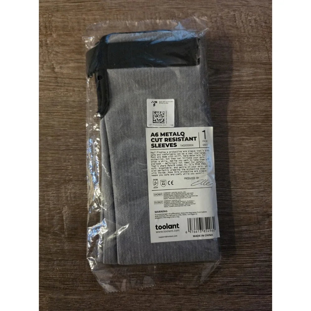 Toolant A6 Metal Q Cut Resistant Sleeves with Thumb Hole Protective Arm